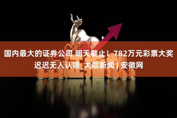 国内最大的证券公司 明天截止！782万元彩票大奖迟迟无人认领_大皖新闻 | 安徽网
