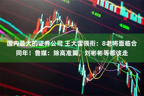 国内最大的证券公司 王大雷领衔：8老将面临合同年！鲁媒：除高准翼，刘彬彬等都该走